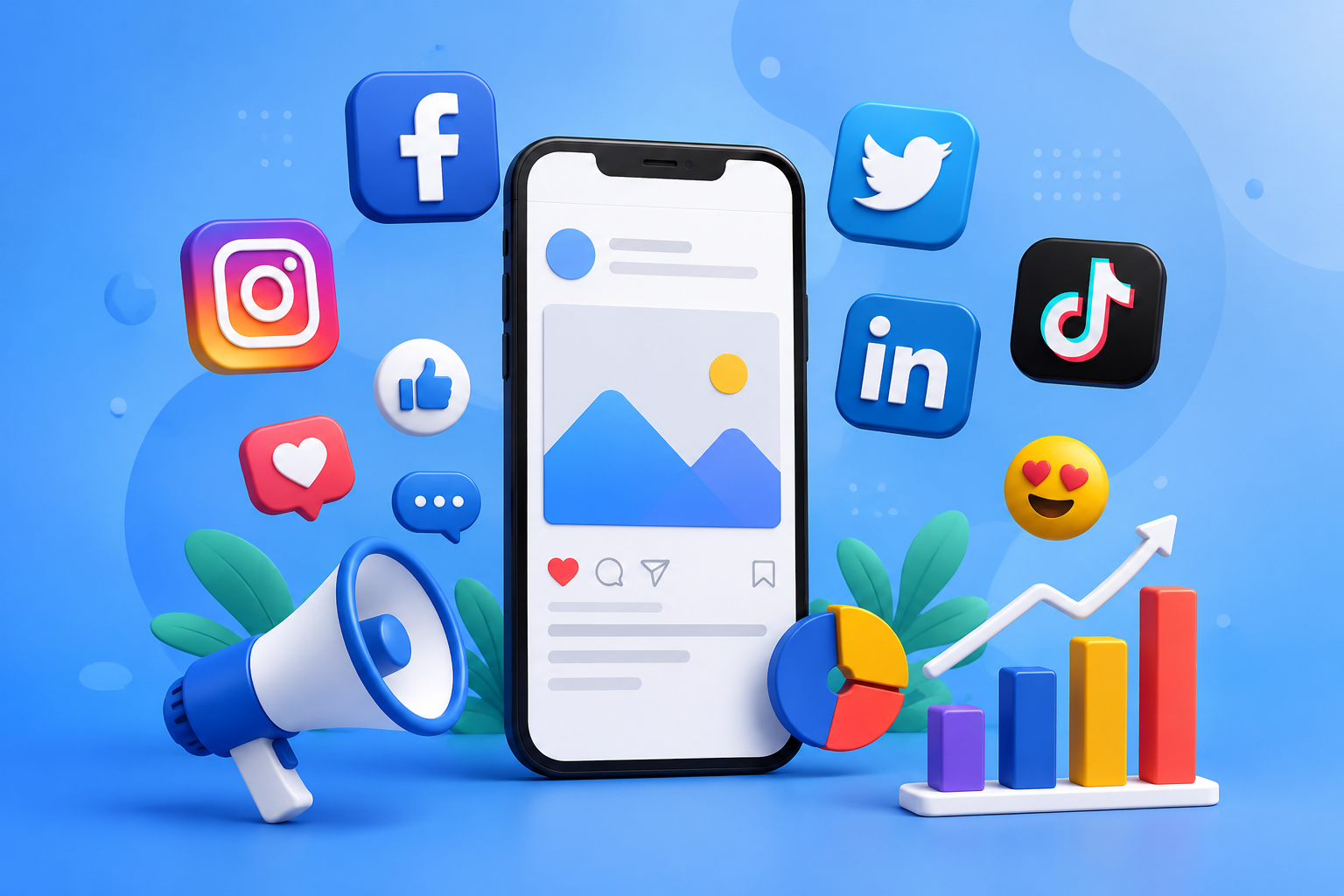 social media management for various handles