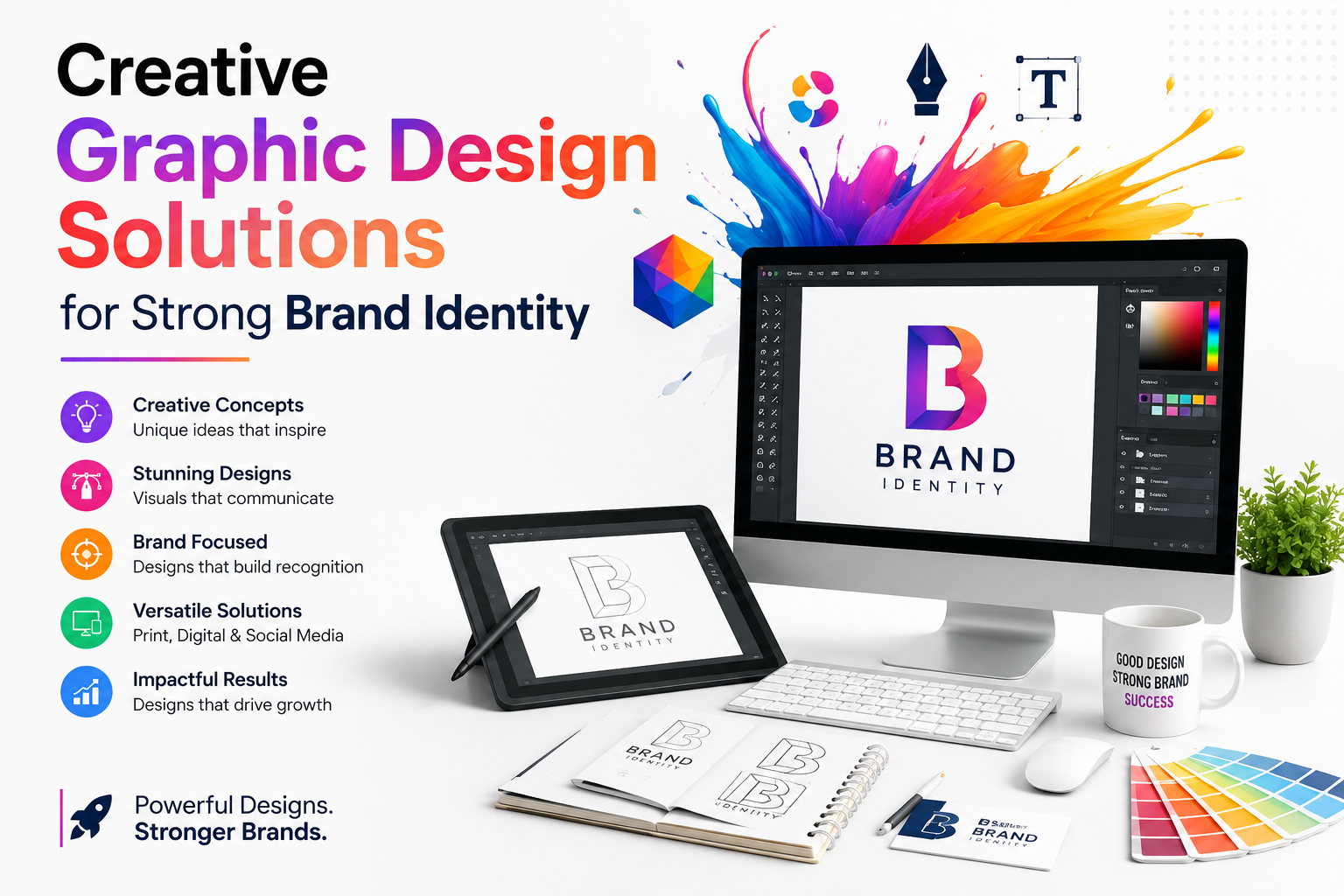 Creative Graphic Design Solutions for Strong Brand Identity